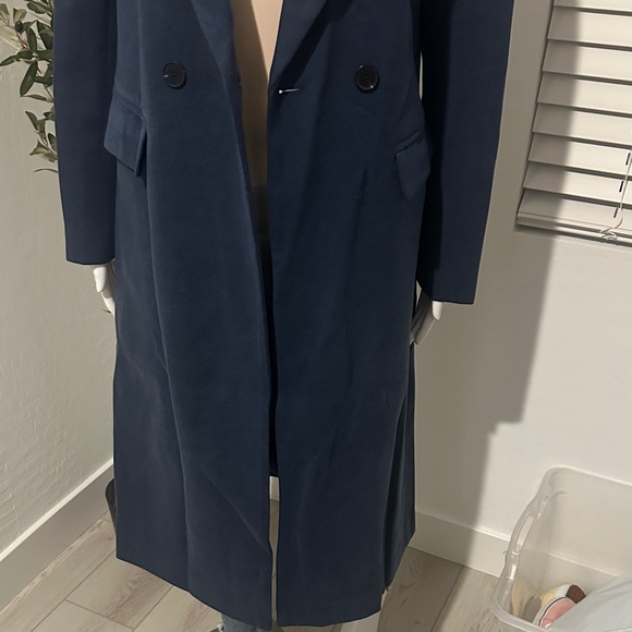 Women's Blue Long Coat - Picture 7 of 7